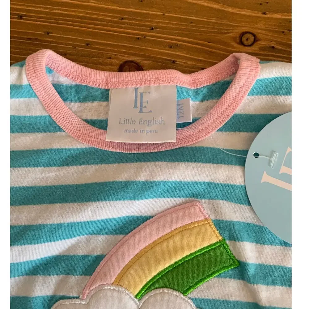 Little English Striped Rainbow Bubble‎ NWT size 12 mo